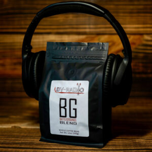 DV Radio's bag of Battleground coffee from Ubora Coffee